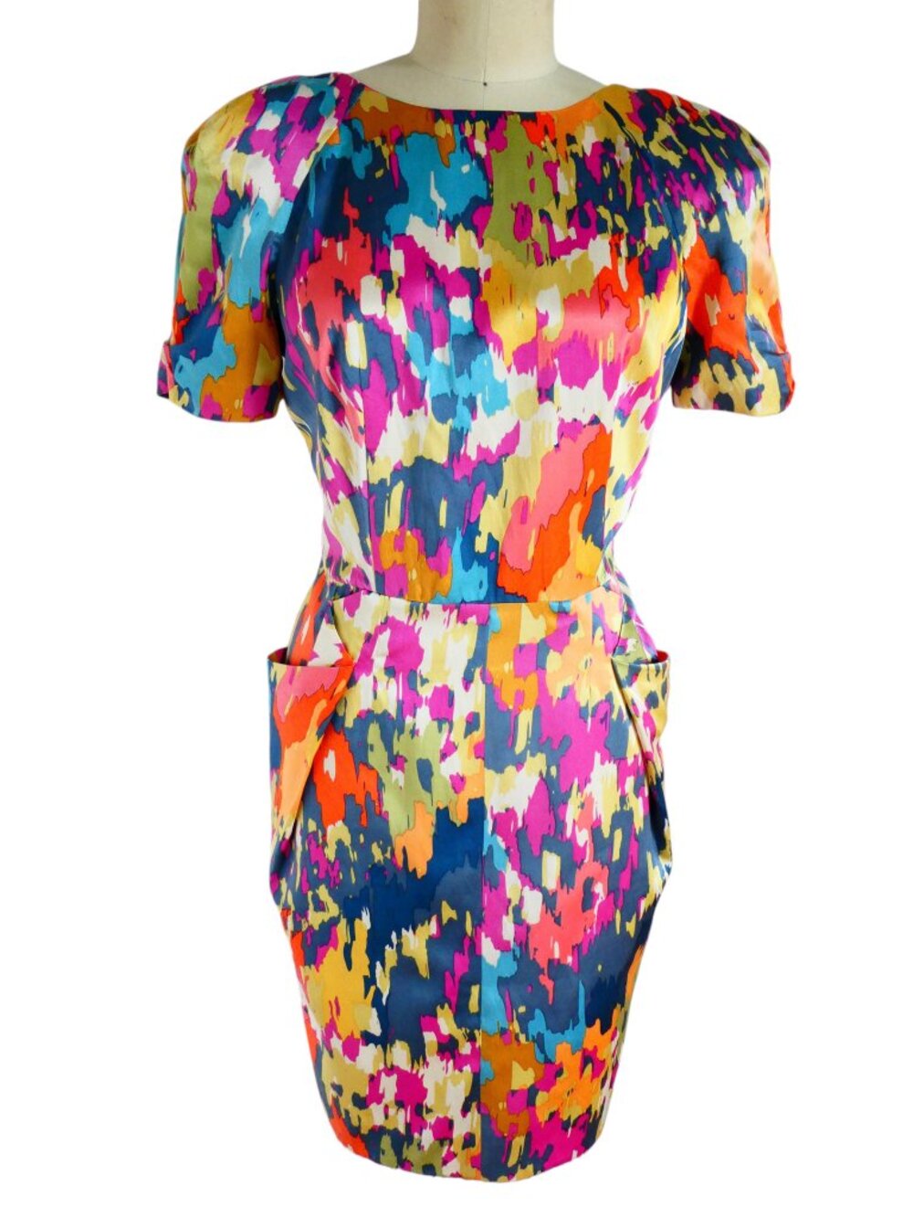 SANDRA ANGELOZZI Abstract print sheath dress IT 38 US 6